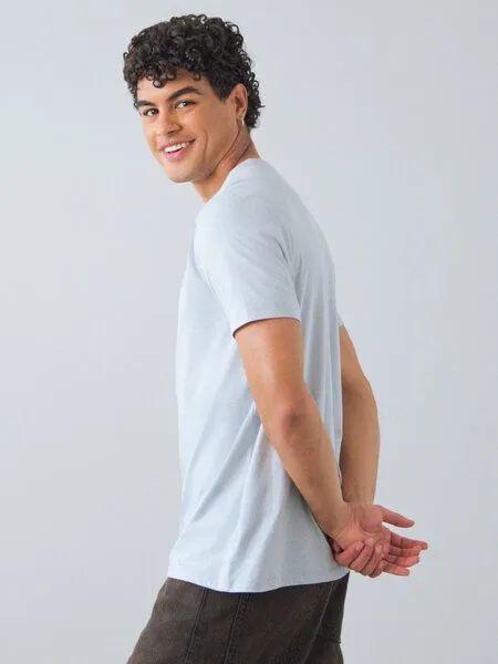 Honest Basics Honest Basics Herren Basic T-Shirt aus Bio- und recycelter Baumwolle, Ash, – Produktbild 4 von 4