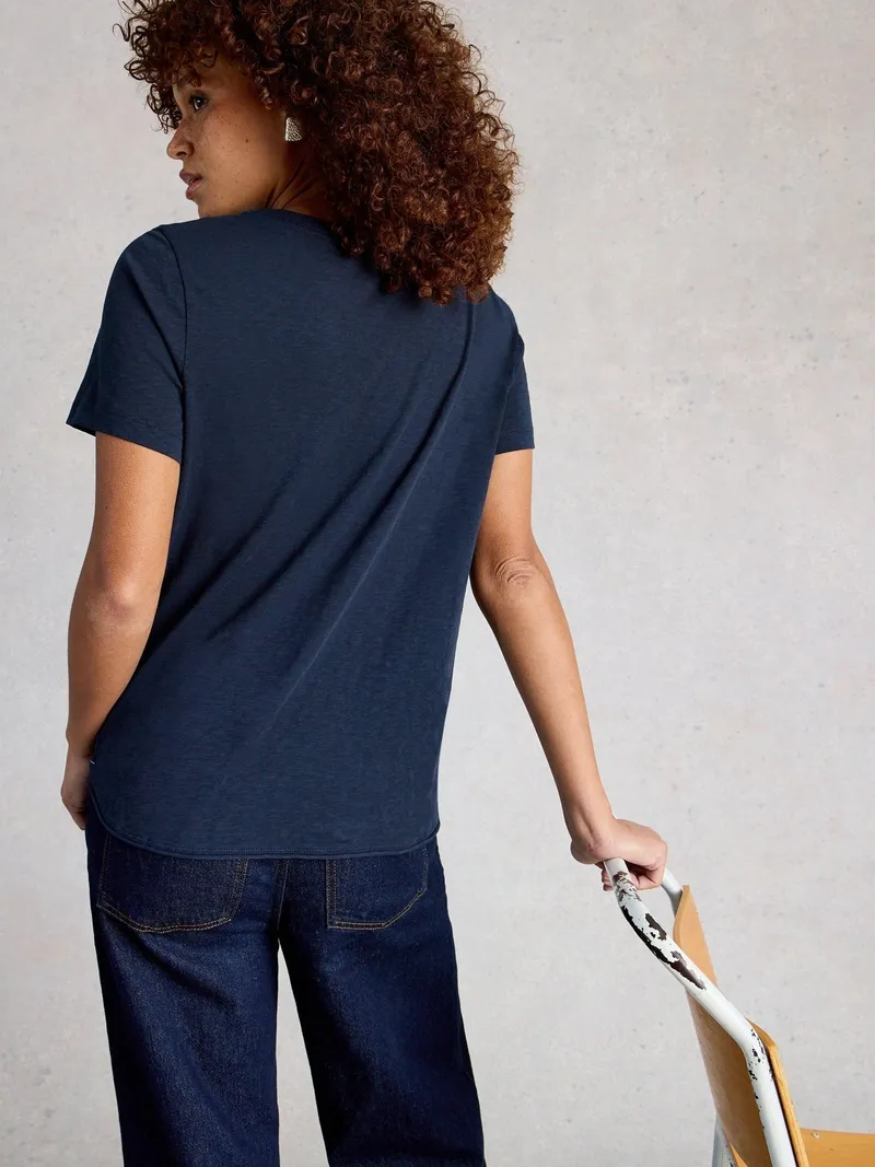 White Stuff T-Shirt Clara - 40, Dunkelmarine, – Produktbild 4 von 4