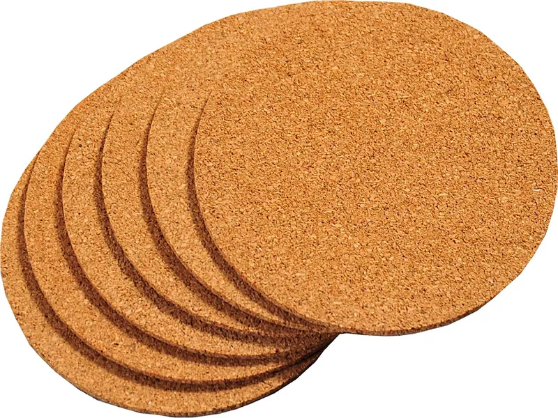 Kesper Kesper 6er-Pack Getränkeuntersetzer aus Kork, Ø 10 cm – Produktbild 1 von 1