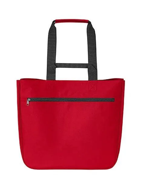Halfar Halfar Shopper SOFTBASKET aus recyceltem Polyester 40 x 37 x 20 cm mit herausnehmbaren festem Boden, Rot, – Produktbild 2 von 4