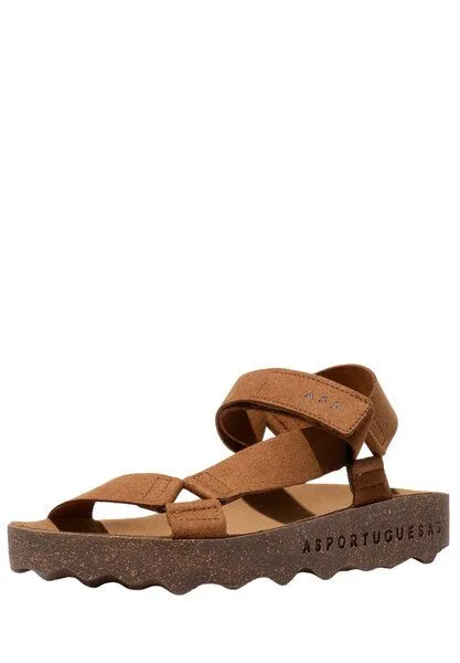 ASPORTUGUESAS ASPORTUGUESAS Damen Sandale Clew mit Klett, Brown, – Produktbild 2 von 4