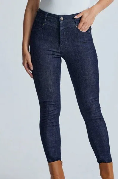 Flax and Loom Flax and Loom High Waist Skinny Jeans Modell: Nina, Deep sea (blau), – Produktbild 4 von 4