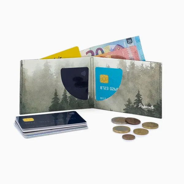 paprcuts paprcuts RFID Portemonnaie, Foggy morning (grün), – Produktbild 3 von 4