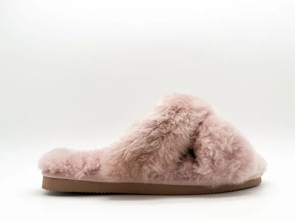 thies Pantoffel-Sandale aus Schaffell "thies Sheep Cross Sandal", Pink, – Produktbild 2 von 4