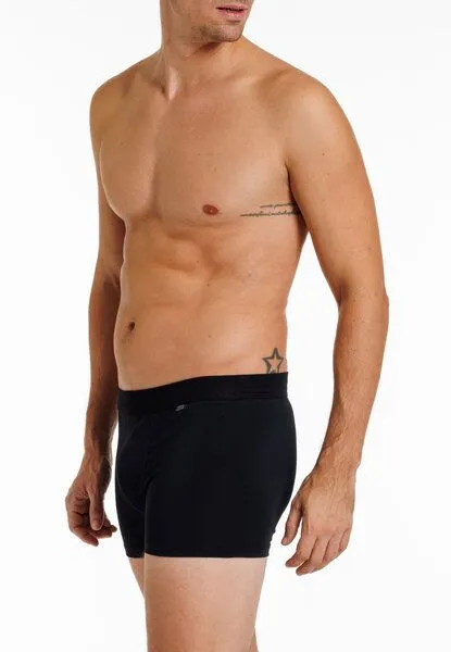 Haasis Bodywear Haasis Bodywear Herren Pants, ohne Eingriff, Weichgummibund, 2er Pack, GOTS zertifiziert, Schwarz, – Produktbild 3 von 4