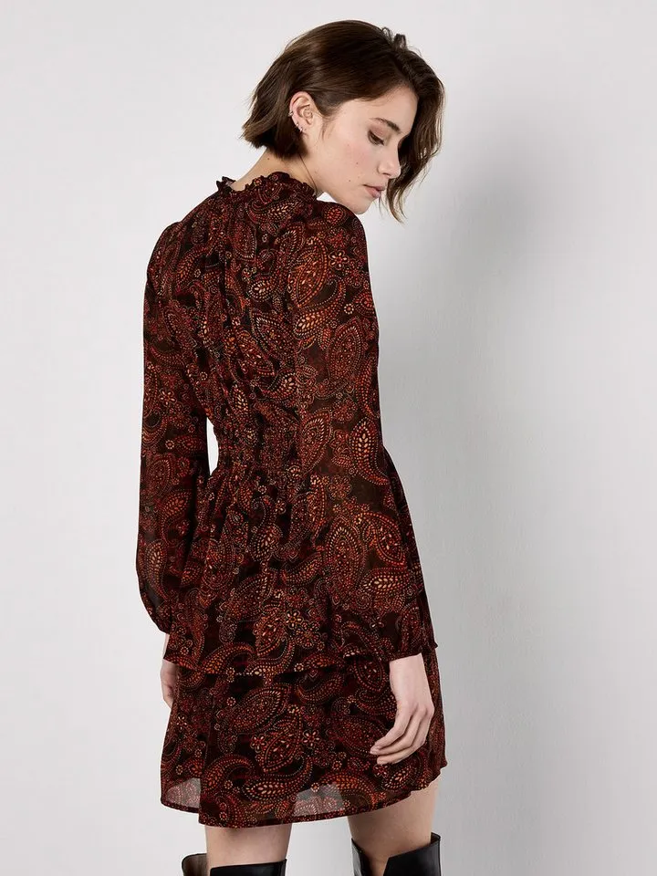 Apricot Apricot Minikleid Druckkleid mit Batik-Paisley-Muster, Orange, – Produktbild 3 von 5