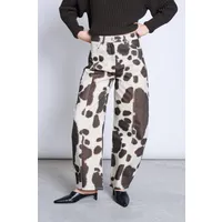 JAN N JUNE JAN 'N JUNE Damen vegan Jeans Mit Weitem Bein Faya Mit Kuhmuster – Produktbild 1 von 1
