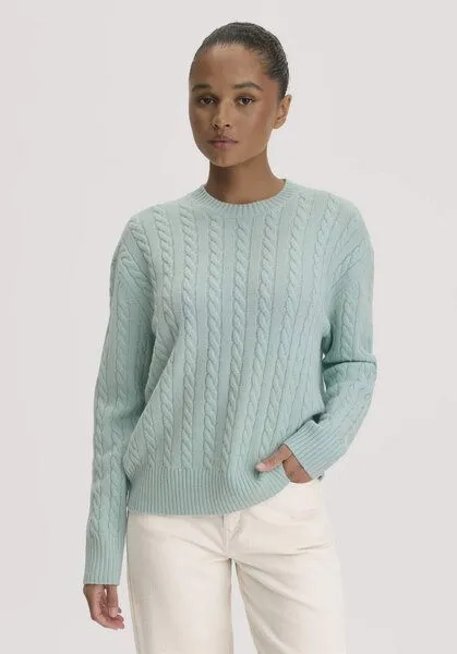 hessnatur hessnatur Pullover Oversize aus Bio-Schurwolle mit Cashmere, Polargrün, – Produktbild 1 von 4