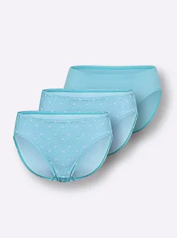 wäschepur Jazzpants 2x mint-weiß-bedruckt + 1x mint – Produktbild 1 von 1