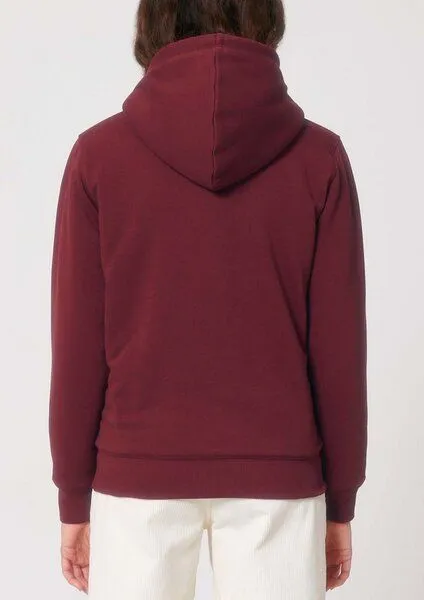 Human Family Voll gefütterte Unisex Sweatjacke "Heat Up" von Human Family, Burgundy, – Produktbild 2 von 4
