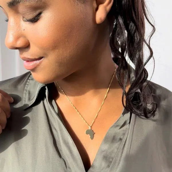 MOANINA MOANINA Anhänger Afrika Kontinent 14k Echtgold, Gold, – Produktbild 3 von 4