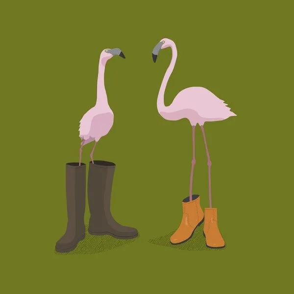 Photocircle Photocircle Poster / Leinwandbild - Fashion Flamingos – Produktbild 1 von 4