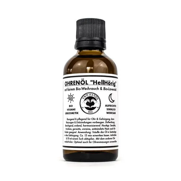 Two Hands BIO Two Hands BIO Ohrenöl „HellHörig“ mit fairem Bio-Weihrauch & Bio-Lavendel – Produktbild 1 von 1
