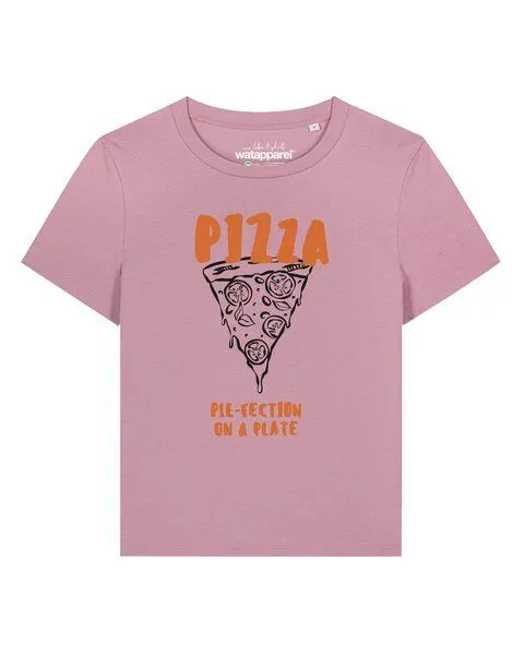 watapparel watapparel T-Shirt Frauen Pizza Perfection, Lilac dream, – Produktbild 1 von 2