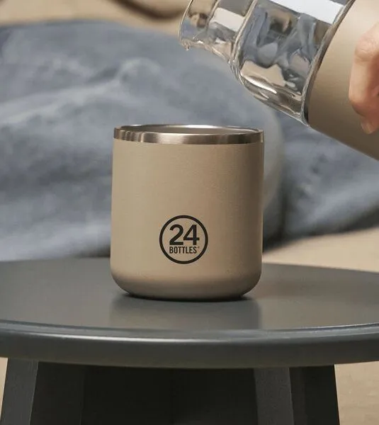 24bottles 24bottles Isolierter Casa Cup 220 ml, aus Edelstahl, Linen, – Produktbild 2 von 3