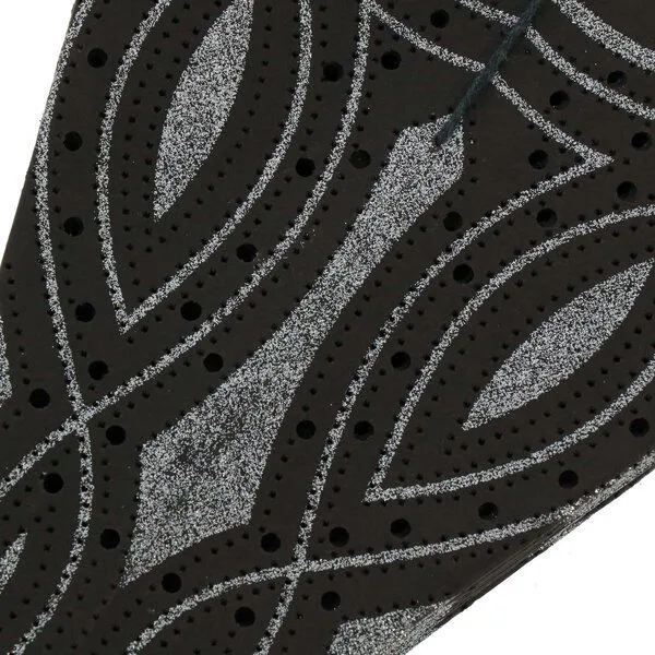 MoreThanHip MoreThanHip Weihnachtsstern aus Papier Ø60 cm inkl. Beleuchtungskabel - Nova, Schwarz mit silbernem glitter, – Produktbild 4 von 4