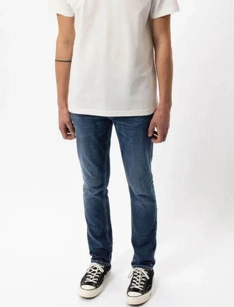 Nudie Jeans Nudie Jeans Slim Fit Jeans - Grim Tim, Indigo myth (blau), – Produktbild 4 von 4