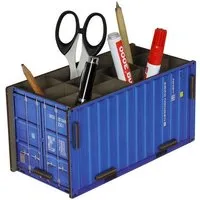WERKHAUS WERKHAUS Stiftebox Container - blau - aus Holz – Produktbild 1 von 1