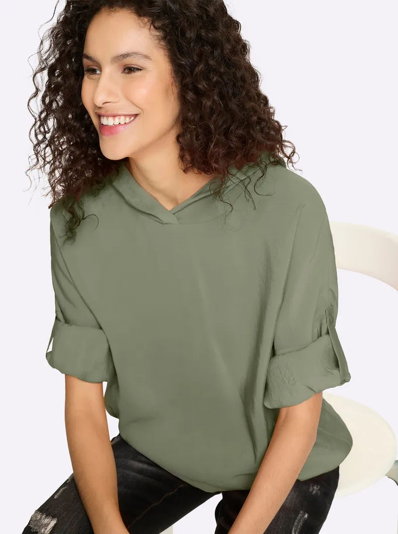 heine Schlupfbluse khaki, Khaki, – Produktbild 2 von 2