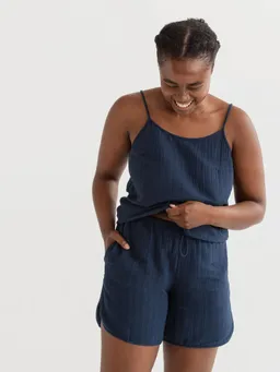 erlich textil erlich textil Fiona lange Mousseline Hose aus Bio-Baumwolle, made in Europe – Produktbild 1 von 1