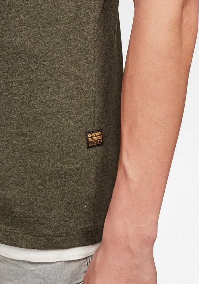 G-Star G-Star T-Shirt Base-S T-Shirt mit kleinem Logo-Detail, Grün, – Produktbild 4 von 5