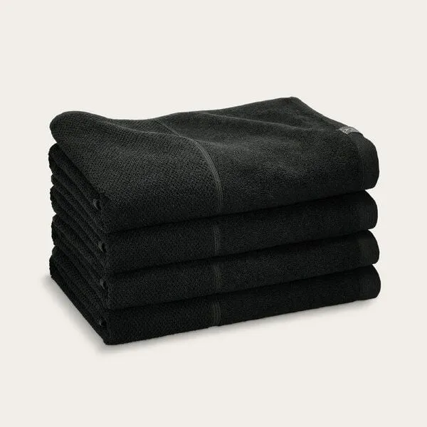 Kushel Towels Kushel Towels The Hand & Hair Set - Handtuchset aus Biobaumwolle und Holzfaser, Cosy black, – Produktbild 1 von 4