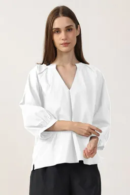 Neu Nomads Neu Nomads Damen vegan Bluse Estee Weiß – Produktbild 1 von 1