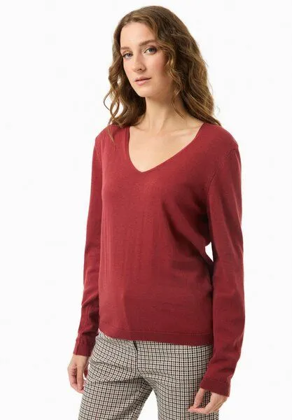 ORGANICATION ORGANICATION Strickpullover aus Bio-Baumwolle, Merlot, – Produktbild 3 von 4