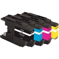 Memo memo 4er-Set Tintenpatronen ersetzt Brother LC-1240BK/C/M/Y schwarz, cyan, magenta, gelb – Produktbild 1 von 1