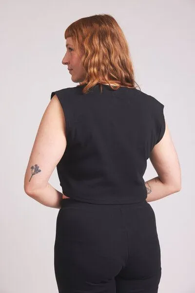 Baìge the Label Baìge the Label Bridget - Crop Top, Schwarz, – Produktbild 3 von 4