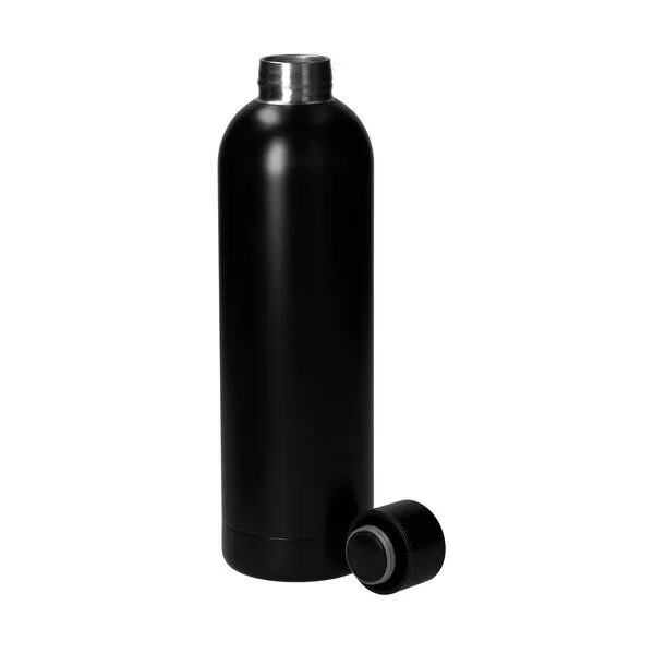 elasto elasto Isolierte Trinkflasche "Ibiza" - Vakuumflasche hält bis zu 8 h warm, Schwarz, – Produktbild 3 von 3