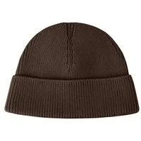MELA Kurze Rippstrick Mütze RAFI | von MELA | Fairtrade & GOTS zertifiziert, Dunkelbraun, – Produktbild 1 von 1