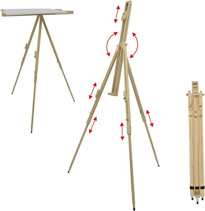 Artina Kreativset Santorini Malset, Mehrfarbig, 30-tlg., bis 100 cm, inkl. Staffelei, Perfektes Starterset, inkl. 12 Acrylfarben & Zubehör, inkl. Zeichenset, Bunt, – Produktbild 2 von 5