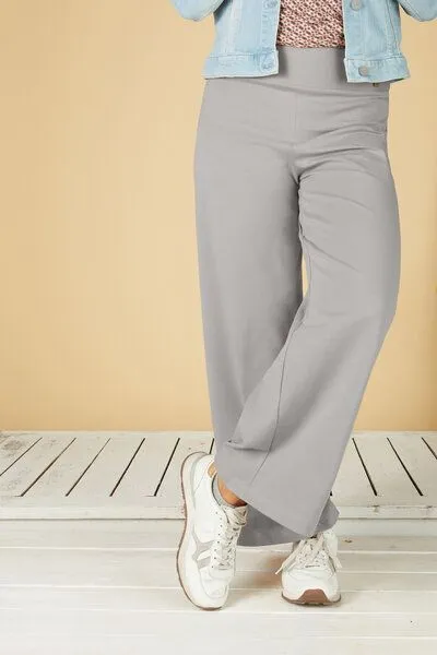La Gitana La Gitana Lange Damenhose Bio-Baumwolle „Anouk“ – Loose Fit, fair & nachhaltig produziert, Grau, – Produktbild 2 von 4
