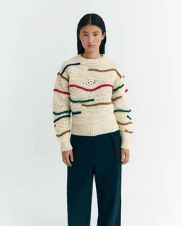 thinking mu thinking mu Damen Pullover - Macrame Candela Knitted Sweater - aus Wolle – Produktbild 1 von 1