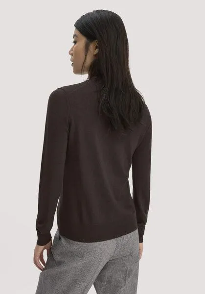 hessnatur hessnatur Pullover Regular aus reiner Bio-Merinowolle, Kakao braun, – Produktbild 2 von 4