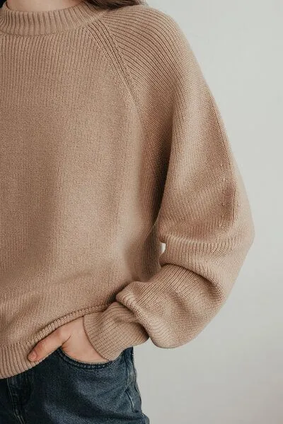 Sonho Stories Sonho Stories Strickpullover aus Wolle (Merino) mit Oversized-Passform beige/sand – Produktbild 3 von 4