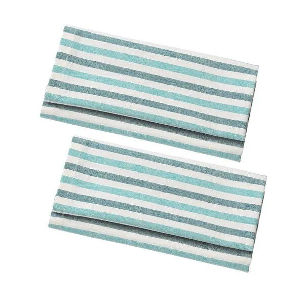weltPartner Geschirrtücher aus Bio-Baumwolle, 2er-Set von weltPartner, Fresh air (blau), – Produktbild 1 von 1