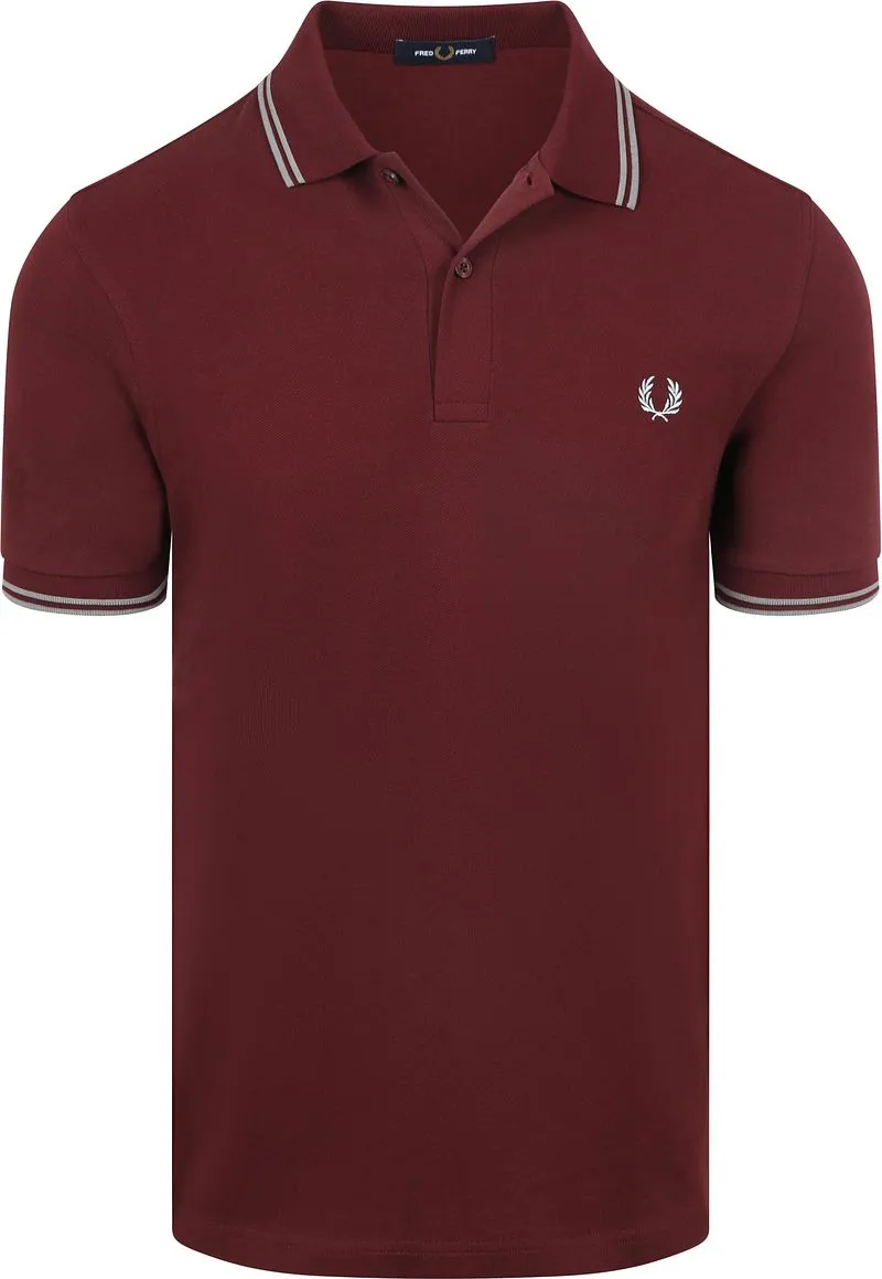 Fred Perry Fred Perry Polo Twin Tipped M3600 Rot 08B - Größe L, Bordeaux, – Produktbild 1 von 5