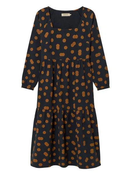 thinking mu thinking mu leichtes Kleid - Ivette - aus biologisch angebauter Baumwolle, Crinkled dots (mehrfarbig), – Produktbild 3 von 4