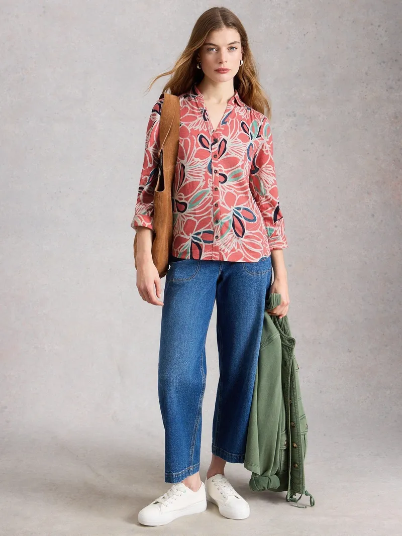 White Stuff Jerseybluse Annie - 38, Mittelrosa, – Produktbild 2 von 4