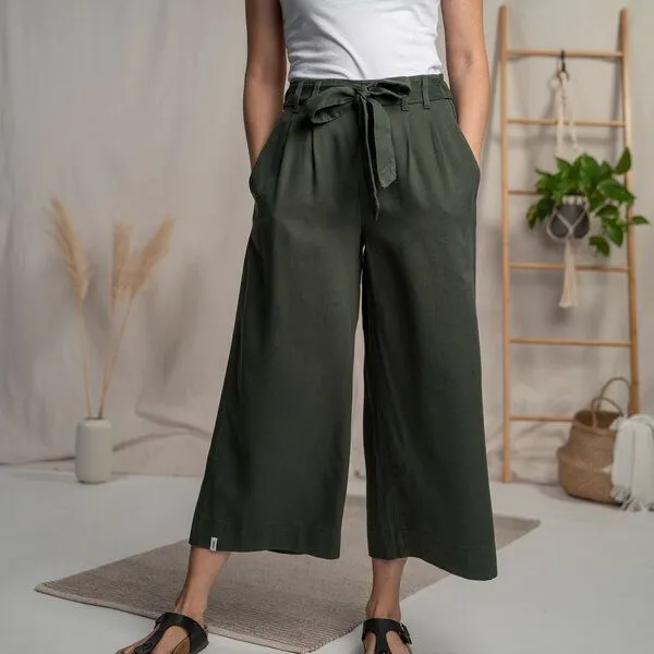 Vresh Clothing Vresh Clothing Vabiola - Culotte aus TENCEL (TM) Lyocell, Waldgrün, – Produktbild 3 von 6