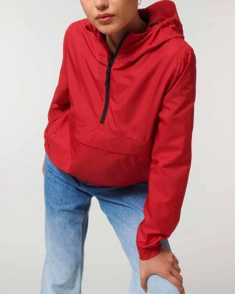 YTWOO YTWOO Unisex Windbreaker aus recyceltem PET, leichte Überziehjacke, Outdoor Jacke, Rot, – Produktbild 3 von 3
