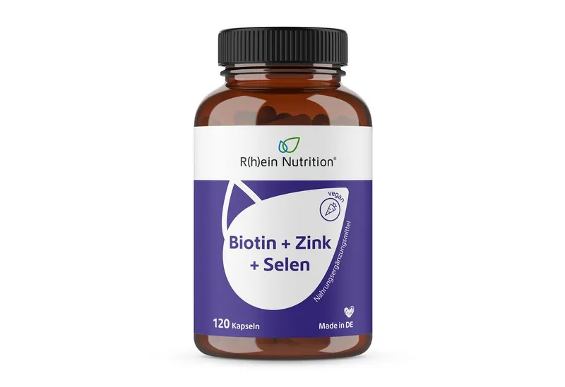 R(h)ein Nutrition R(h)ein Nutrition Biotin + Zink + Selen für Haut, Haare & Nägel Kapseln, 120 St., 24.2 g – Produktbild 1 von 5