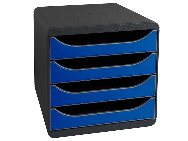 Exacompta Exacompta Schubladenbox "Iderama", DIN A4+, 4 Schubladen offen, königsblau – Produktbild 1 von 1