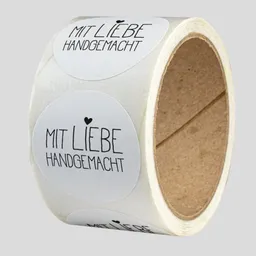 Fines Papeterie Fines Papeterie ab 50 Aufkleber 4cm rund Naturpapier auf Rolle – Produktbild 1 von 1