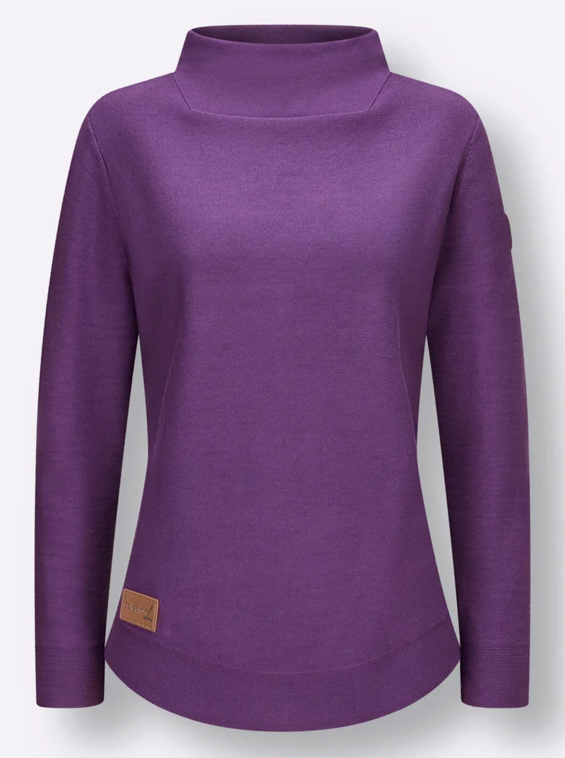 Witt Stehkragenpullover lila, Lila, – Produktbild 1 von 2