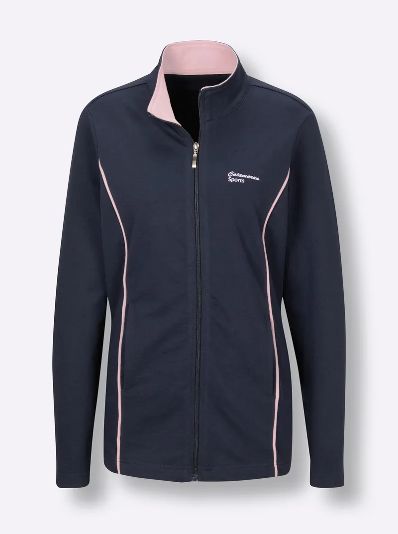 Catamaran Sports Sweatjacke marine-rosé, Marine-rosé, – Produktbild 1 von 2
