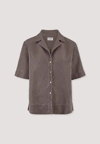 hessnatur hessnatur Bluse Relaxed aus TENCEL Lyocell mit Leinen, Mocca, – Produktbild 5 von 5