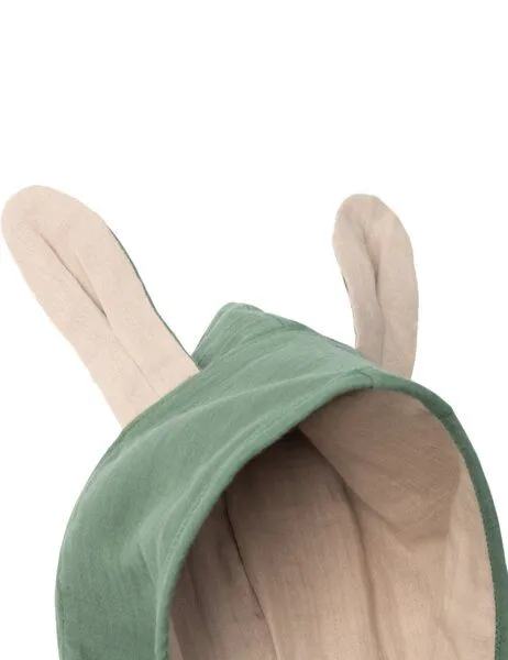 Mababu Mababu Musselin Badeponcho aus 100% Bio-Baumwolle, OEKO-TEX® STANDARD 100 & GOTS zertifiziert, für Kinder (1-3 Jahre, 4-7 Jahre), Khaki/beige, – Produktbild 4 von 4